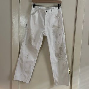 WHITE DICKIES PAINTER PANTS